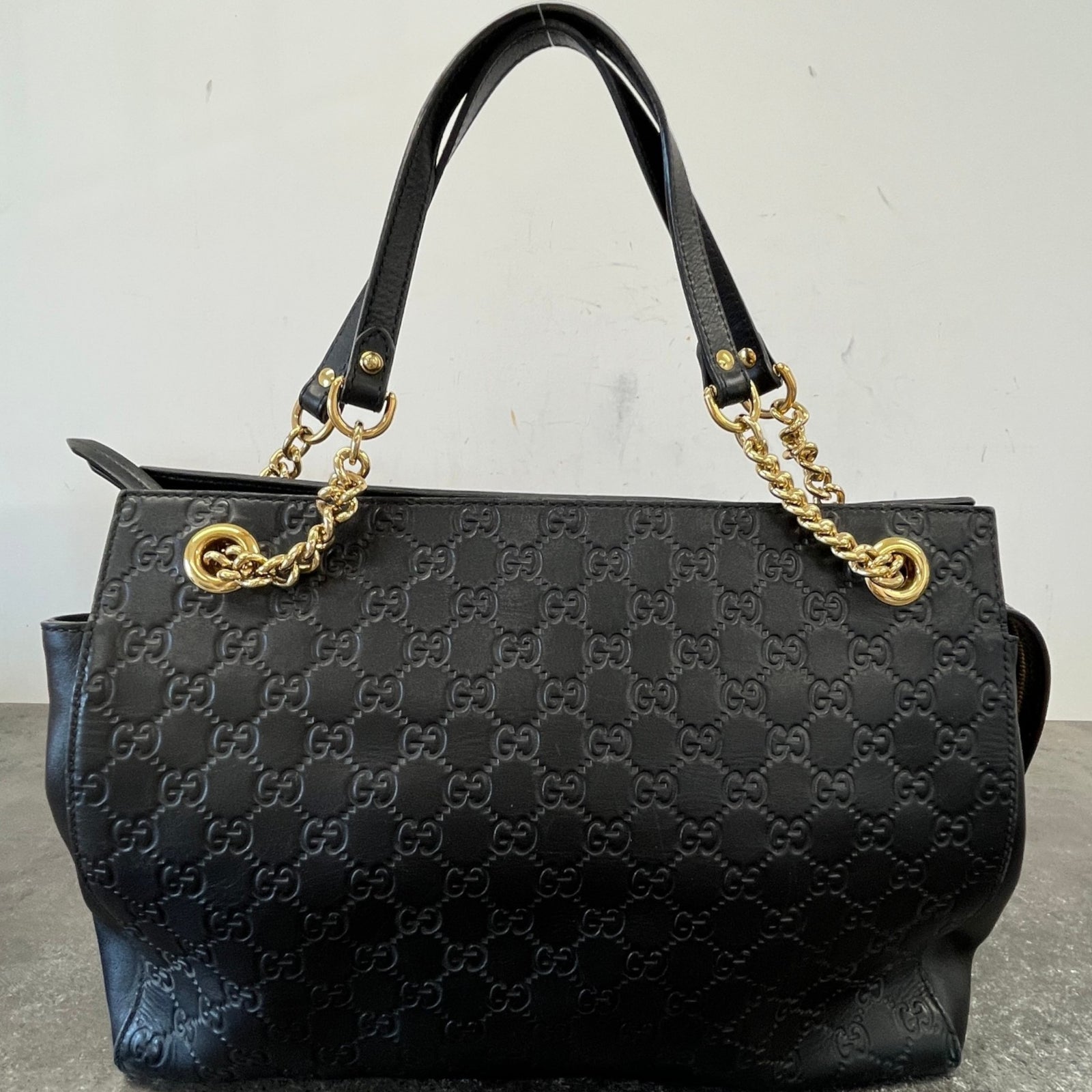 Women's Guccissima Soft Tote Handbag Black - Photo 13