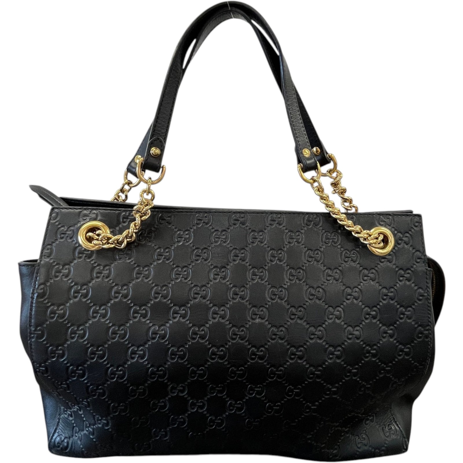 Women's Guccissima Soft Tote Handbag Black - Photo 1