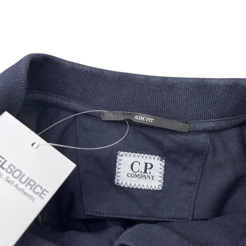 Men's Logo Patch Polo Shirt Navy Size M