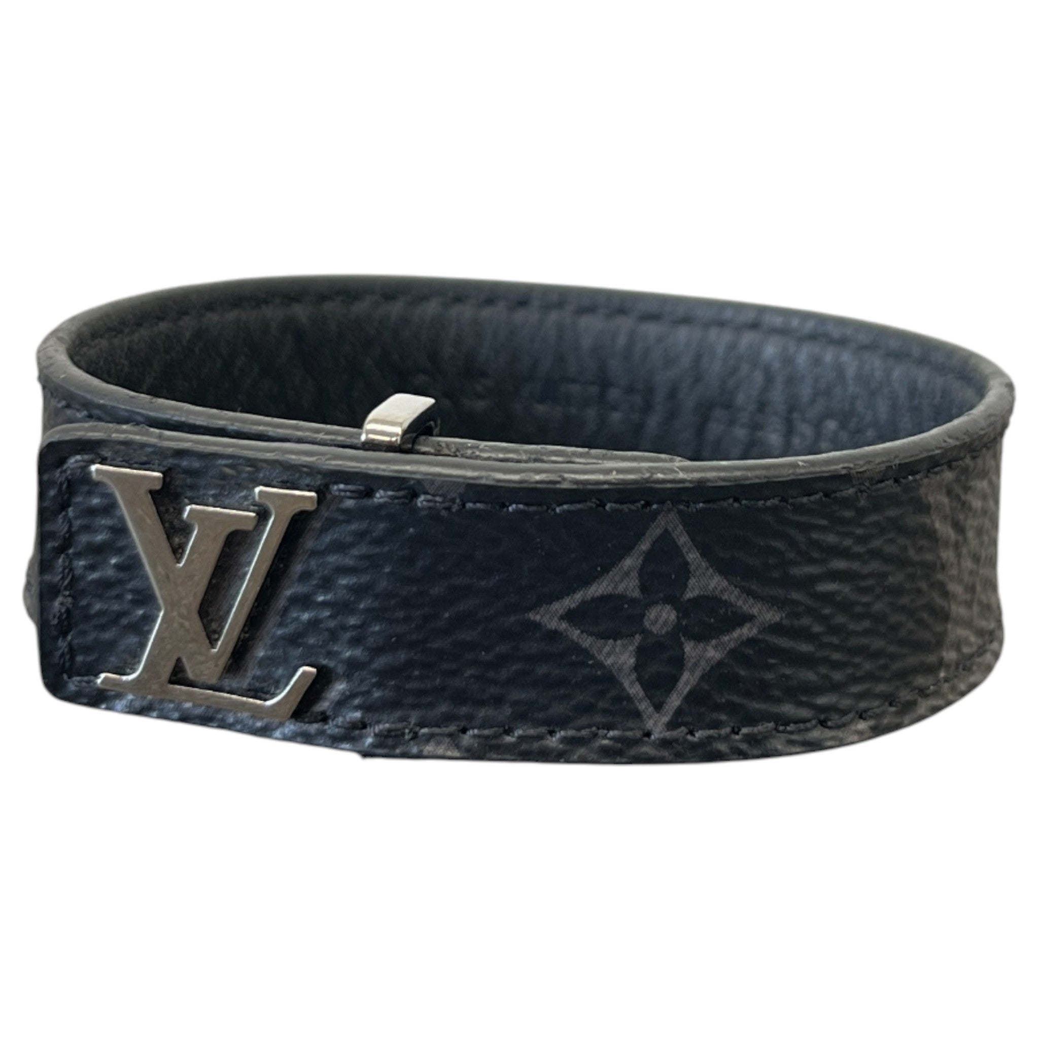Men's Monogram Eclipse Lv Slim Bracelet Black – Label Source