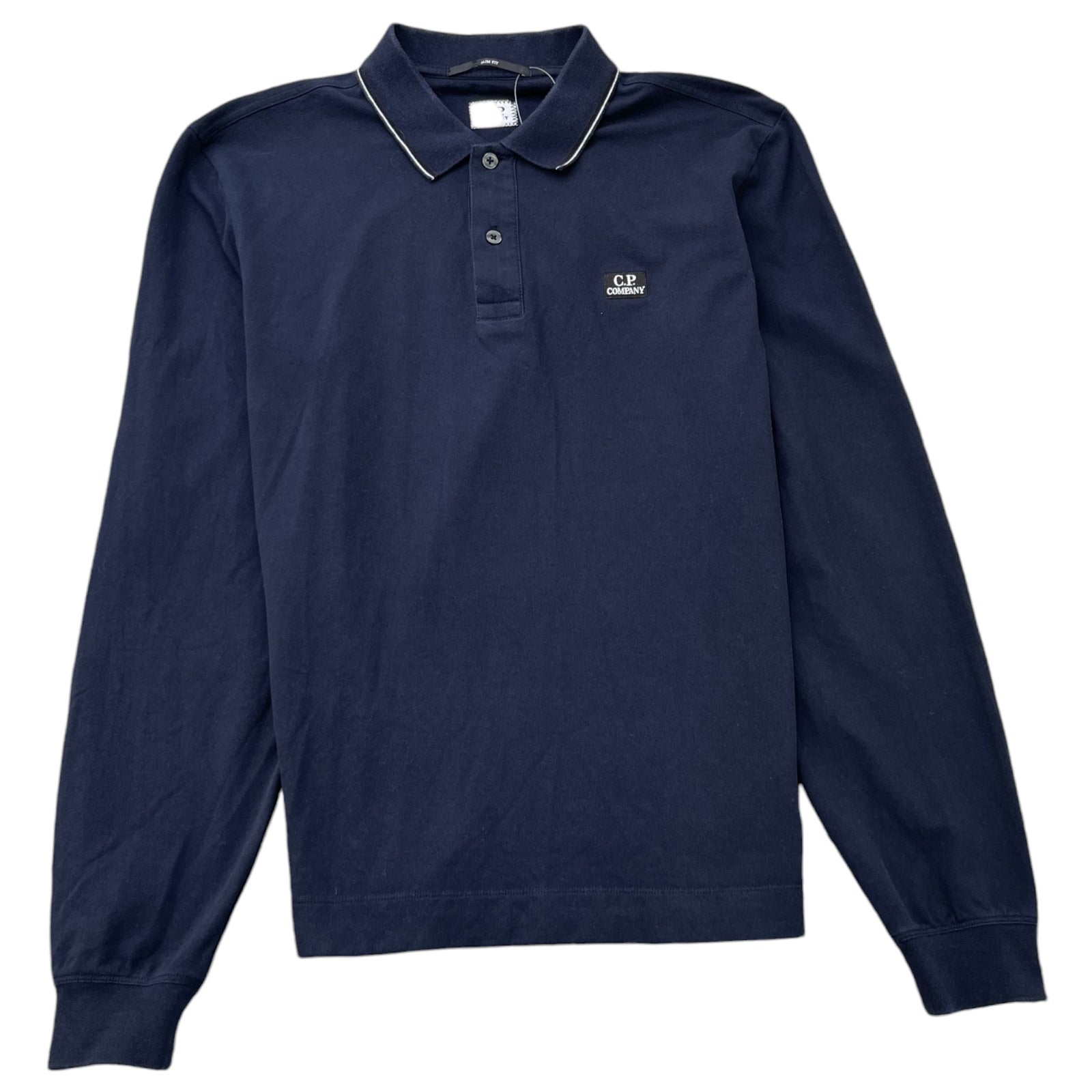 Men's Logo Patch Polo Shirt Navy Size M - Photo 1