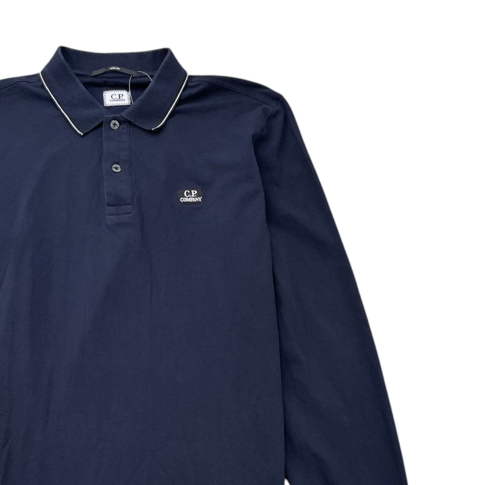 Men's Logo Patch Polo Shirt Navy Size M - Photo 3