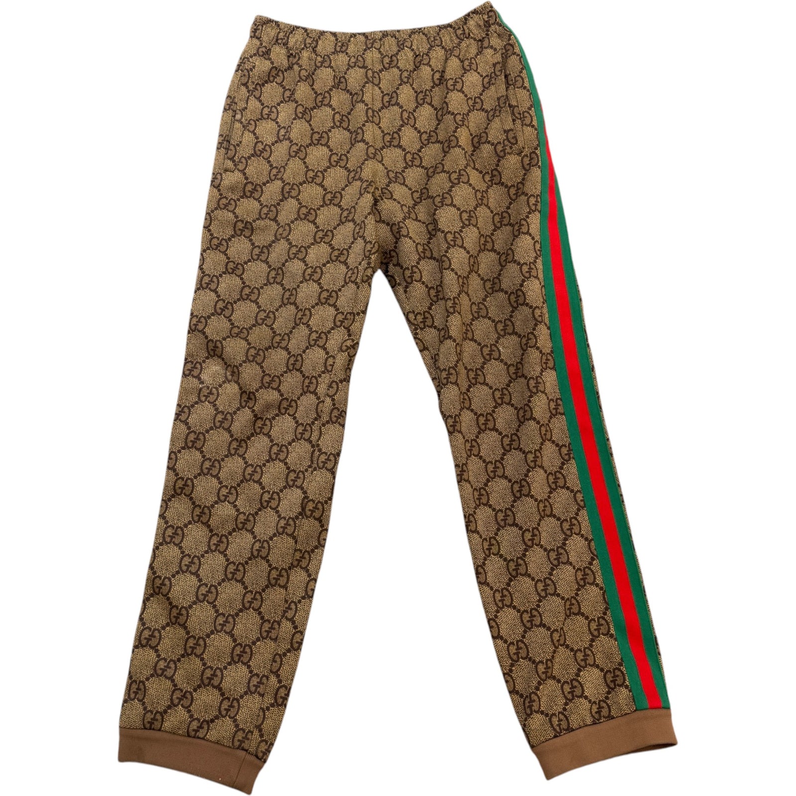Men's GG Supreme Technical Jersey Joggers Brown Size M / W32 - Photo 1