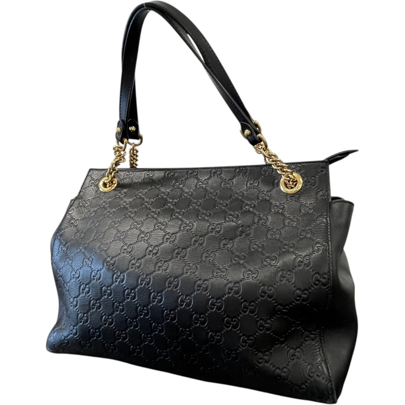 Women's Guccissima Soft Tote Handbag Black