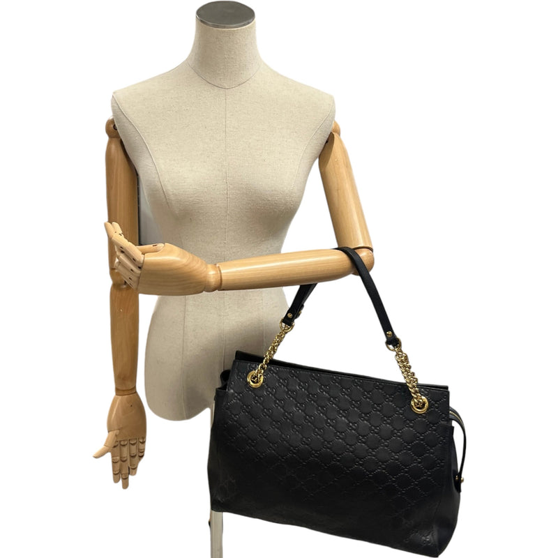 Women's Guccissima Soft Tote Handbag Black