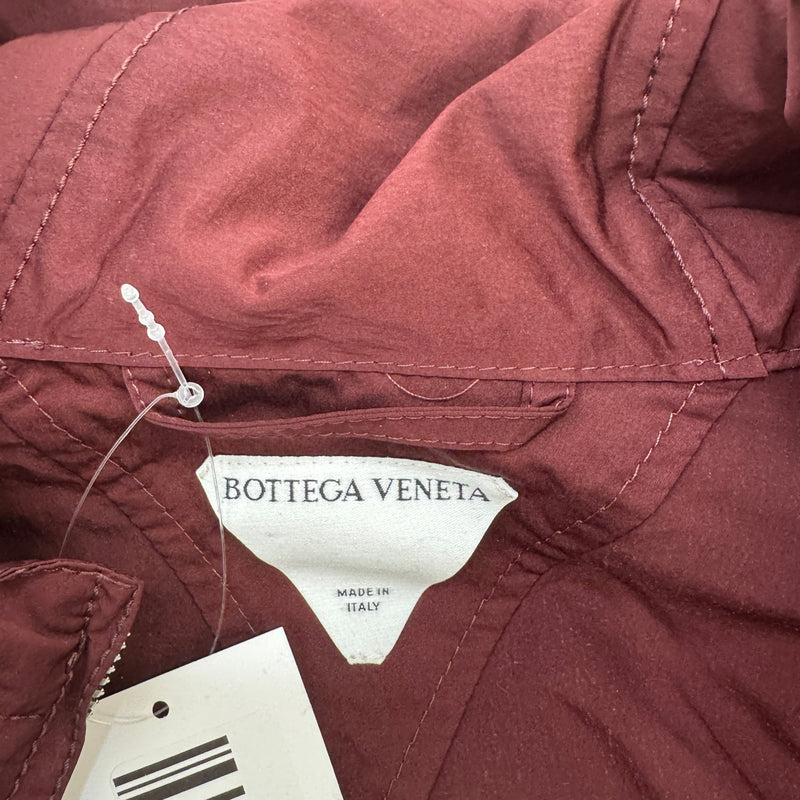 Men's Nylon Bomber Windbreaker Burgundy Size S