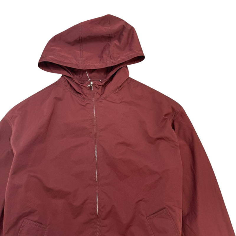 Men's Nylon Bomber Windbreaker Burgundy Size S
