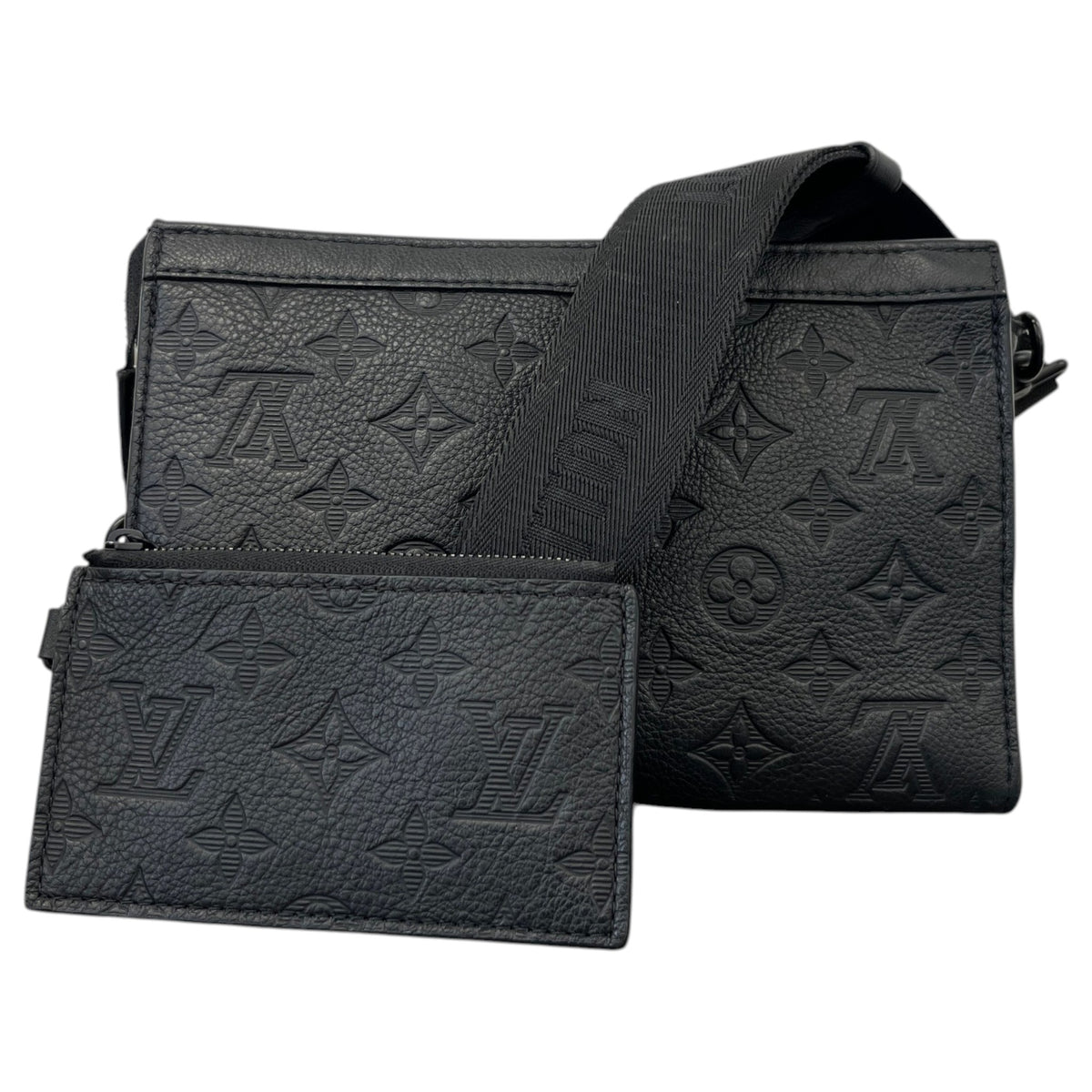 Men's Monogram Shadow Gaston Wearable Wallet Messenger Bag Black - Photo 1