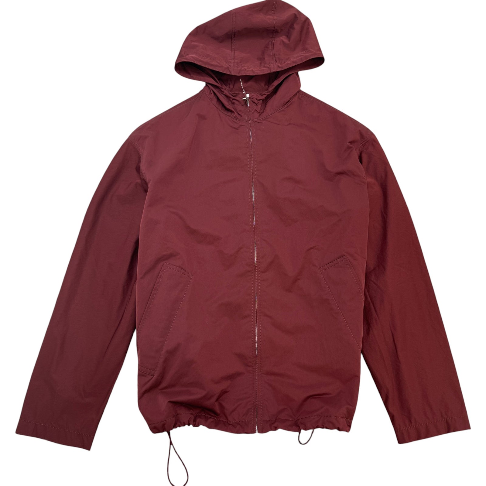 Men's Nylon Bomber Windbreaker Burgundy Size S - Photo 1