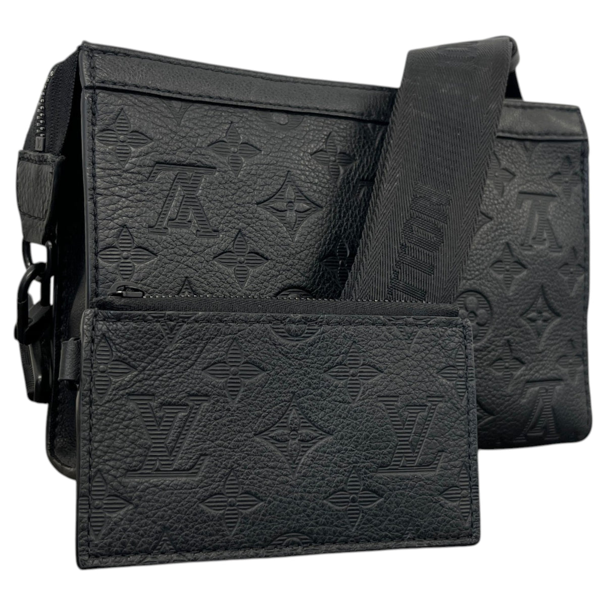 Men's Monogram Shadow Gaston Wearable Wallet Messenger Bag Black - Photo 4