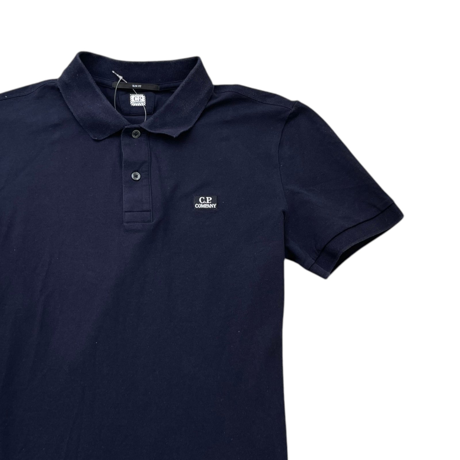 Men's Logo Patch Polo Shirt Navy Size M - Photo 3
