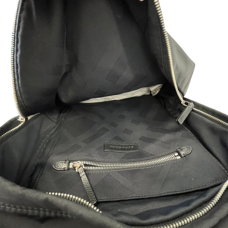 Men's Logo Nylon Backpack Black