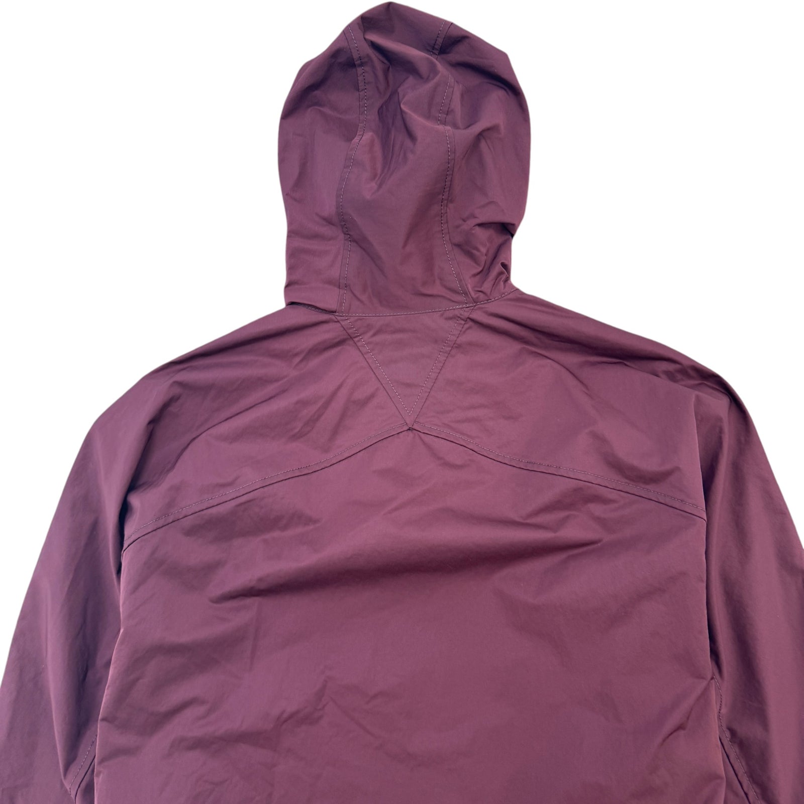 Men's Nylon Bomber Windbreaker Burgundy Size S - Photo 4