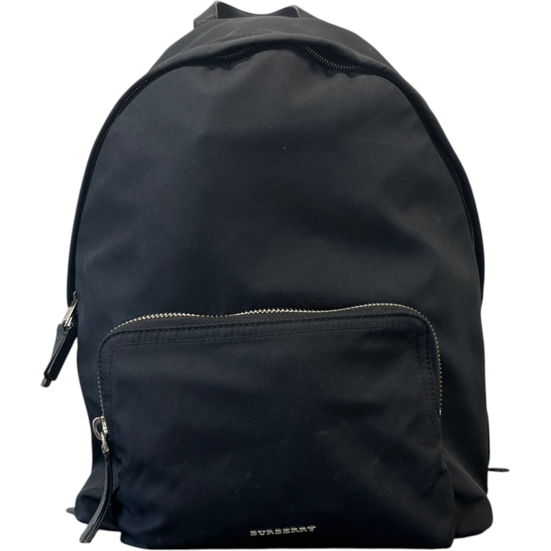 Men's Logo Nylon Backpack Black