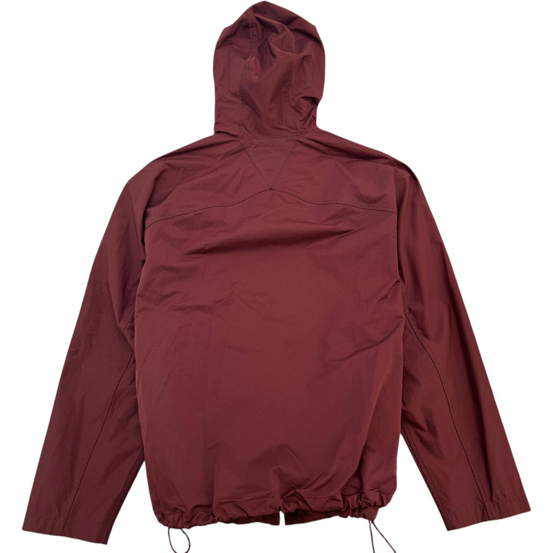 Men's Nylon Bomber Windbreaker Burgundy Size S