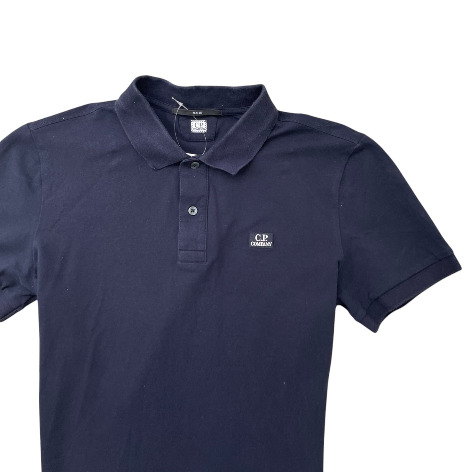 Men's Logo Patch Polo Shirt Navy Size M - Photo 5