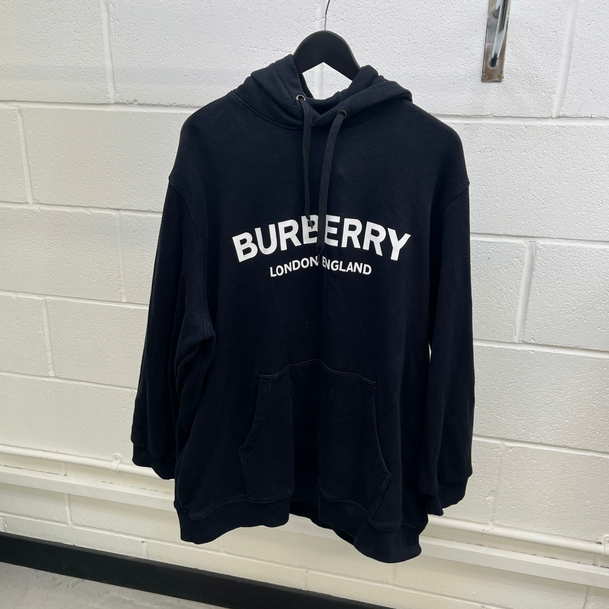 Men's Logo Print Hoodie Black Size 3XL - Photo 8