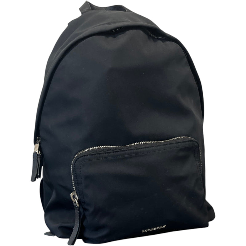Men's Logo Nylon Backpack Black
