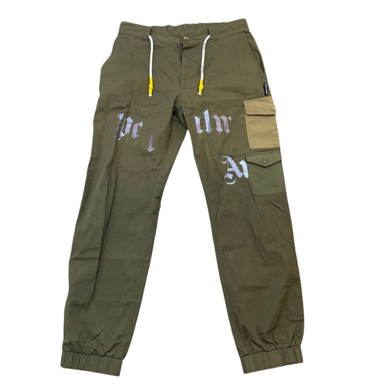 Men's Logo Print Cargos Khaki Size S / W30