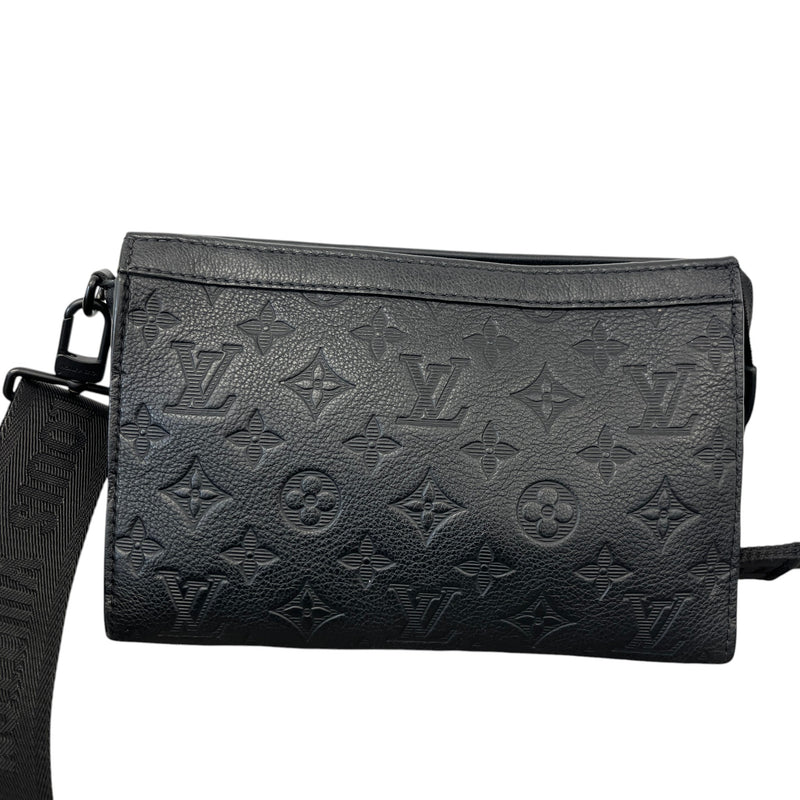 Men's Monogram Shadow Gaston Wearable Wallet Messenger Bag Black