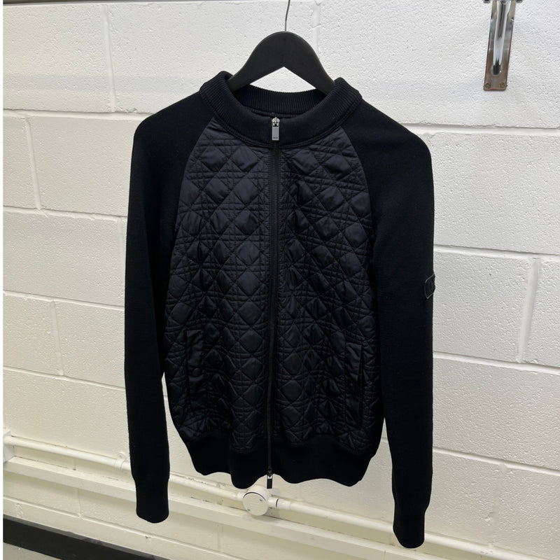 Men's Cannage Knit Padding Cardigan Black Size XS