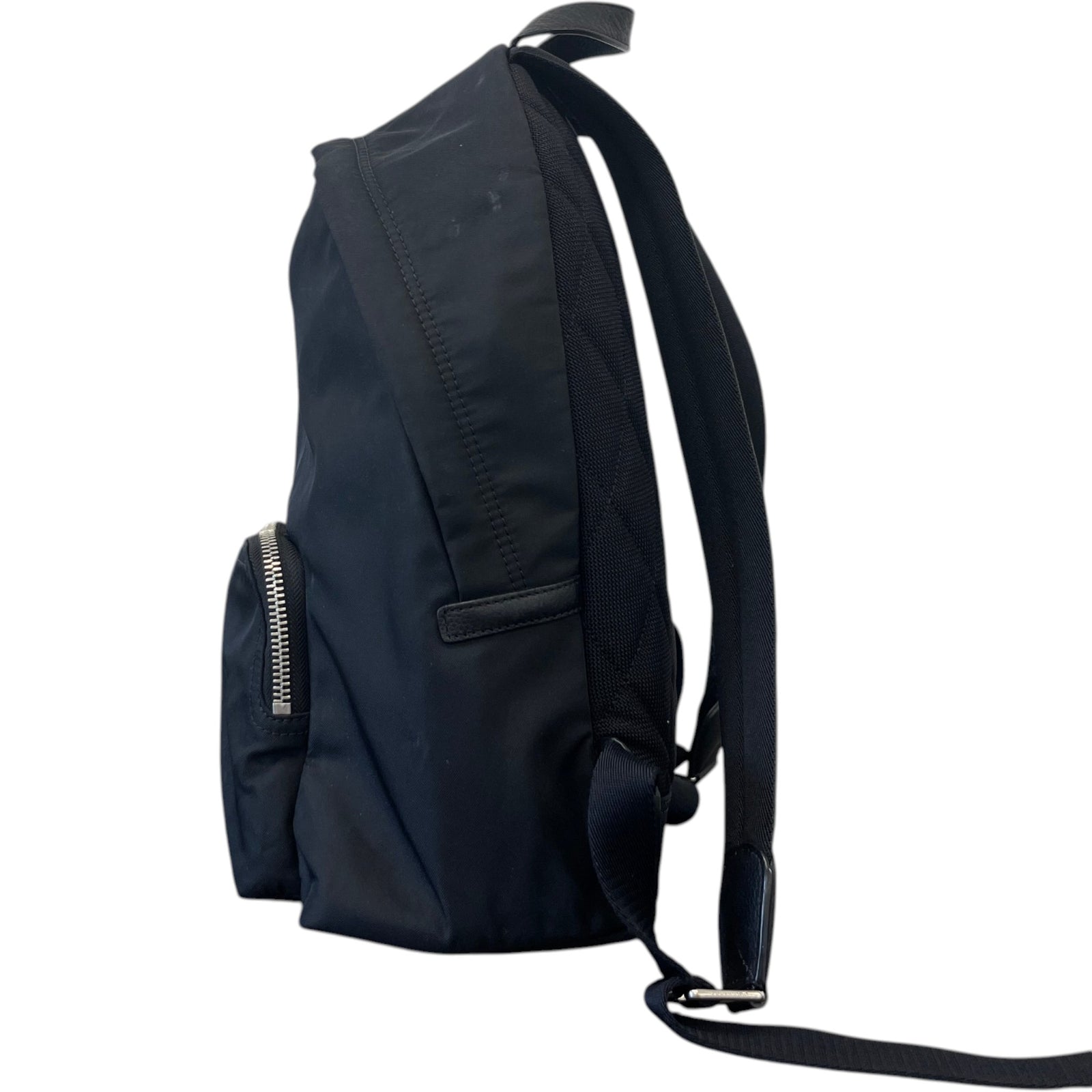 Men's Logo Nylon Backpack Black - Photo 7
