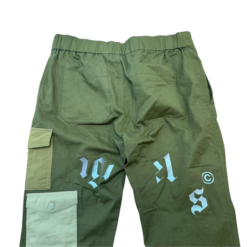 Men's Logo Print Cargos Khaki Size S / W30