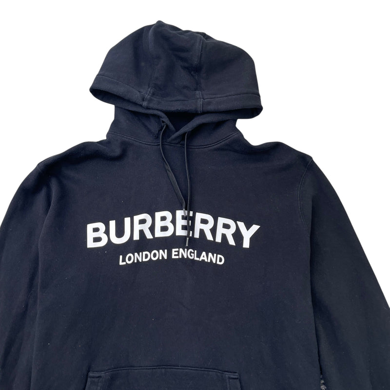 Men's Logo Print Hoodie Black Size 3XL