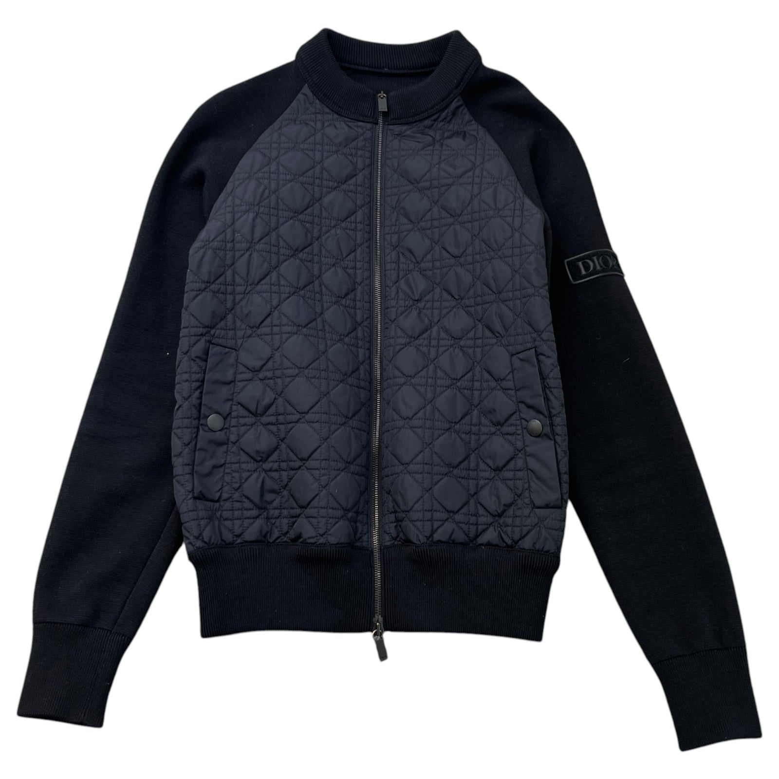 Men's Cannage Knit Padding Cardigan Black Size XS - Photo 1