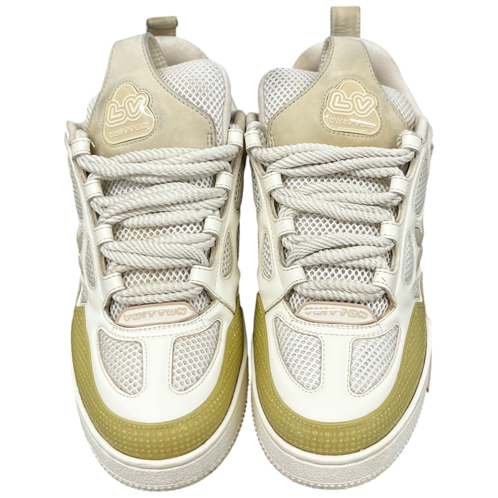 Men's Lv Skate Low Trainers Beige Size EU 41 / UK 7 - Photo 6