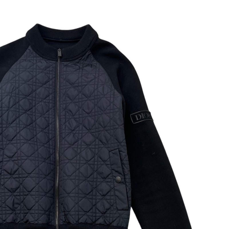 Men's Cannage Knit Padding Cardigan Black Size XS