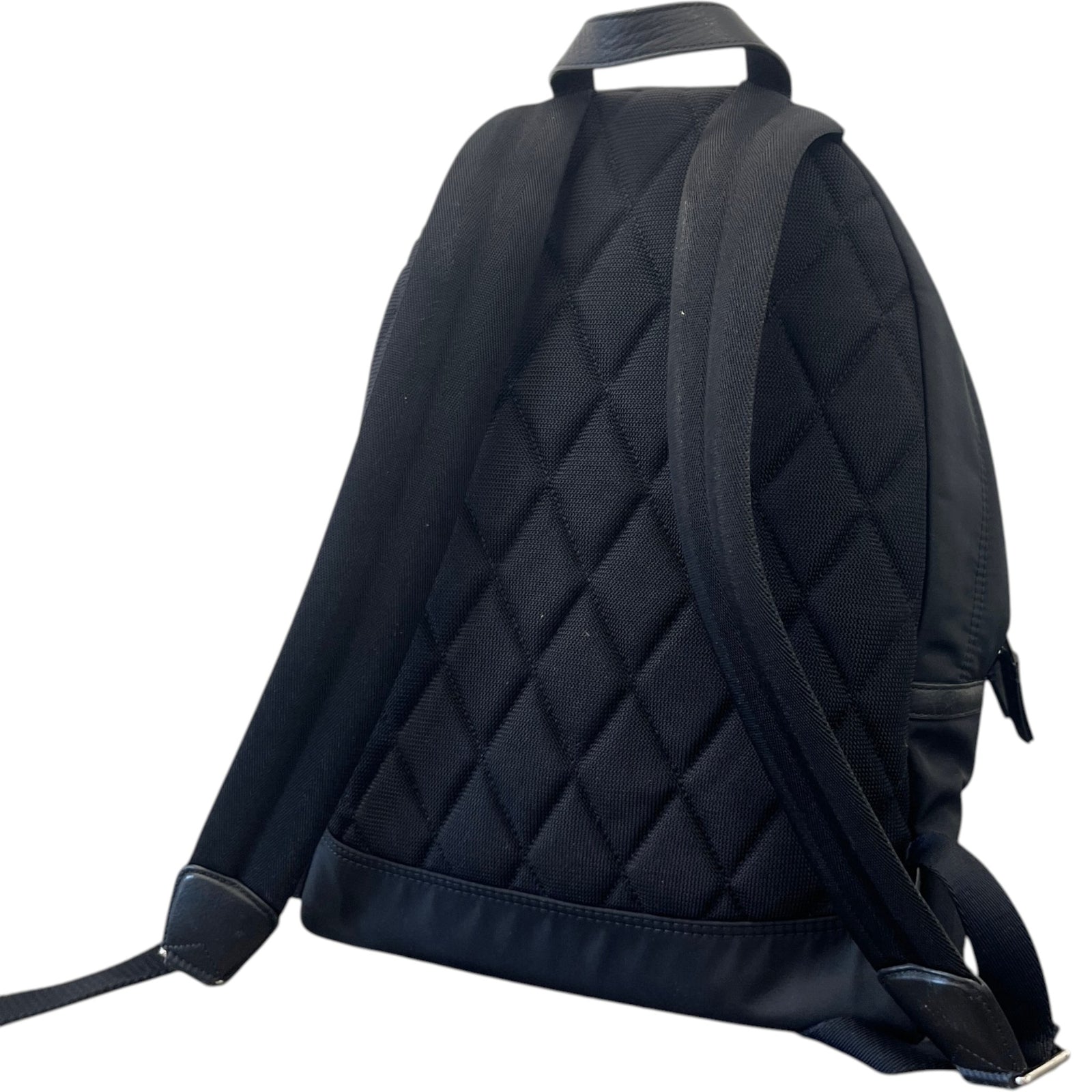 Men's Logo Nylon Backpack Black - Photo 9
