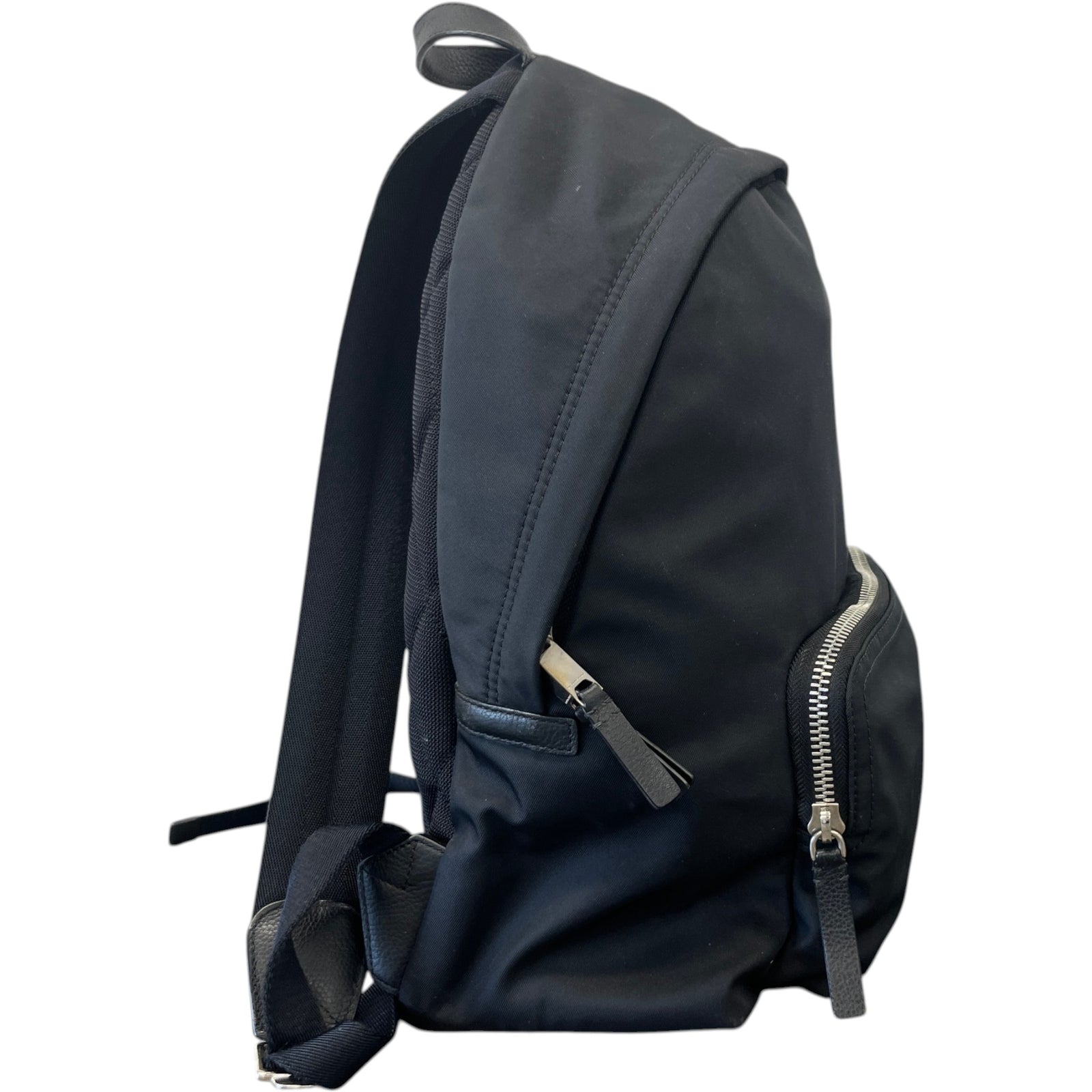 Men's Logo Nylon Backpack Black - Photo 6