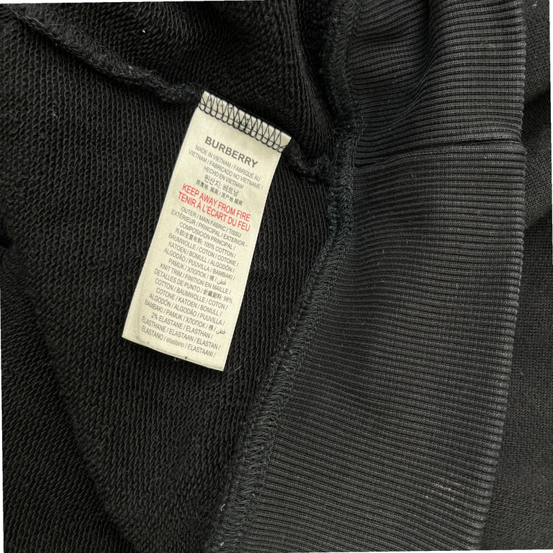 Men's Logo Print Hoodie Black Size 3XL