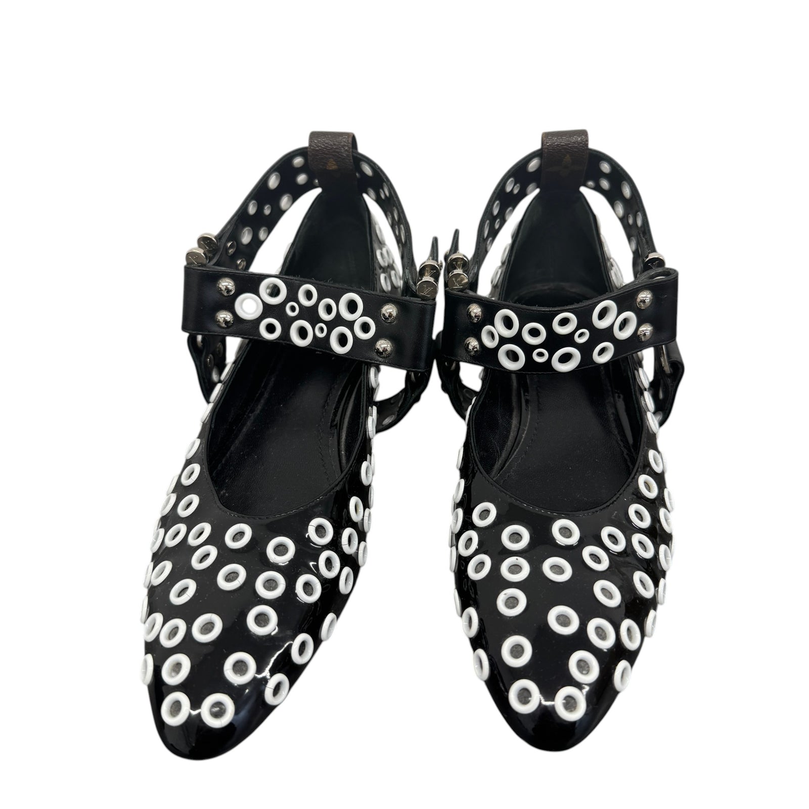 Women's Eyelet Ballet Flats Mules Black Size EU 39 / UK 6 - Photo 6