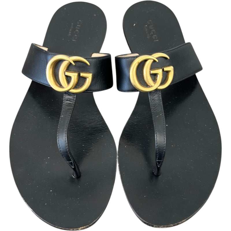 Women's Gg Marmont Sandals Black Size EU 38 / UK 5