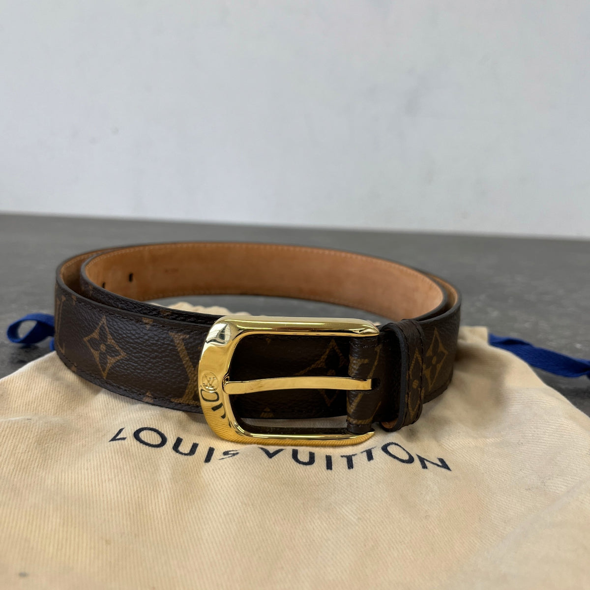 Women's Monogram Canvas Ellipse Belt Brown Size W36 - Photo 10