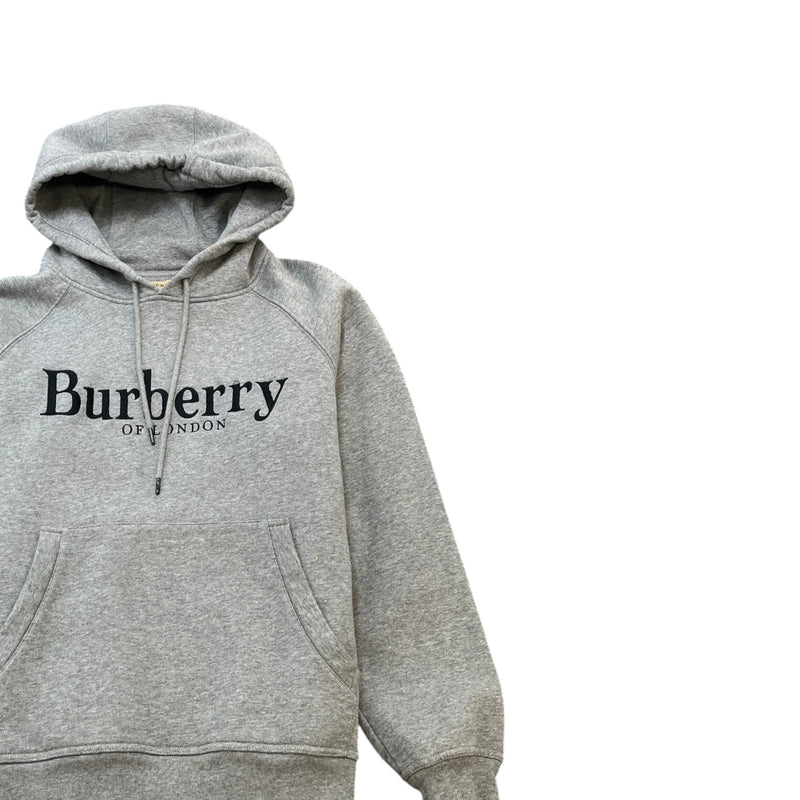Men's Embroidered Logo Hoodie Grey Size S