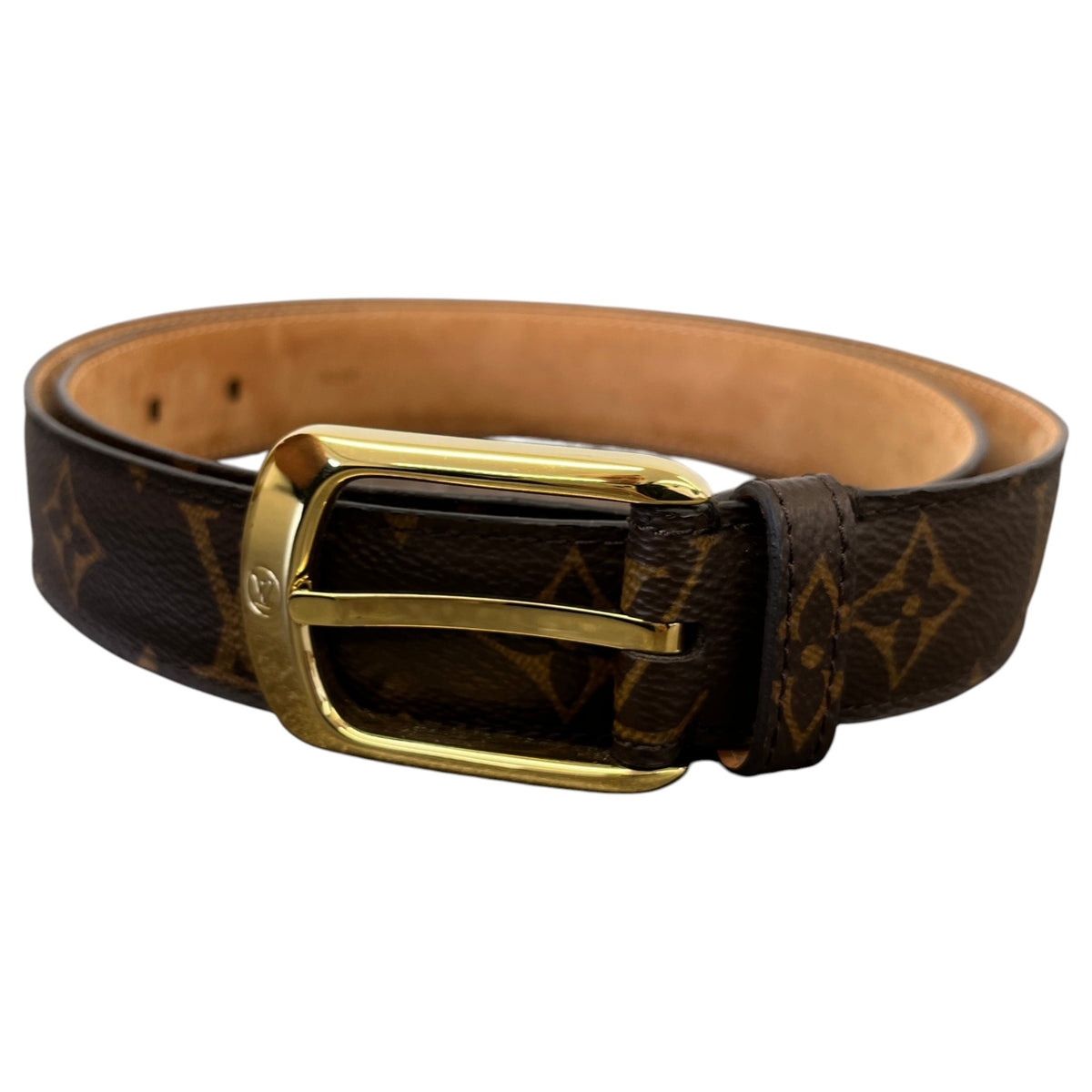 Women's Monogram Canvas Ellipse Belt Brown Size W36 - Photo 1