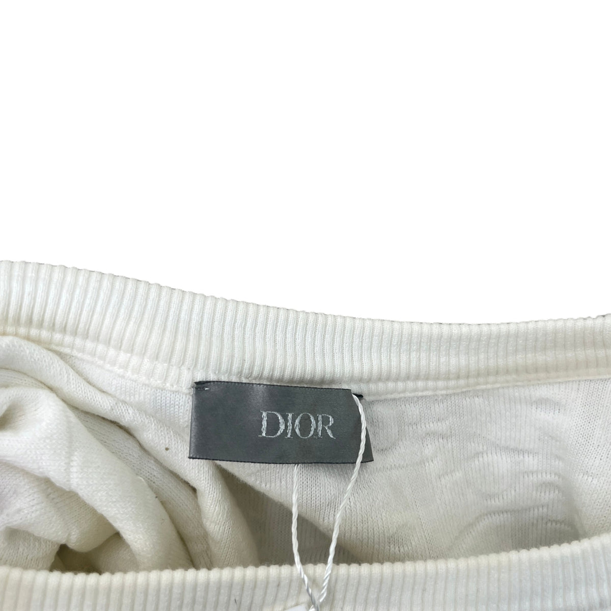 Men's Oblique Towelling T-Shirt White Size S - Photo 8