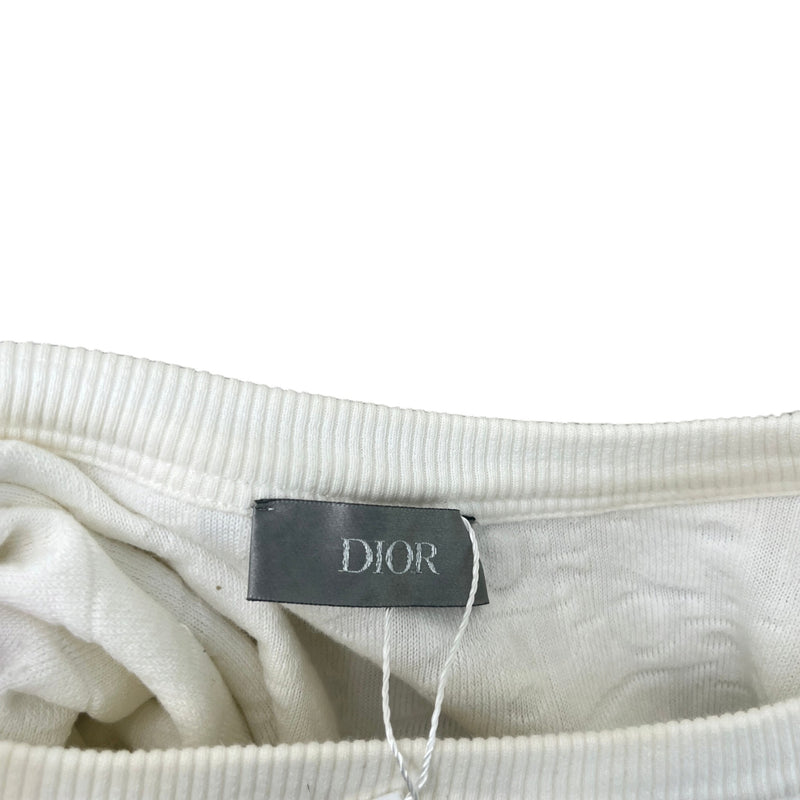 Men's Oblique Towelling T-Shirt White Size S