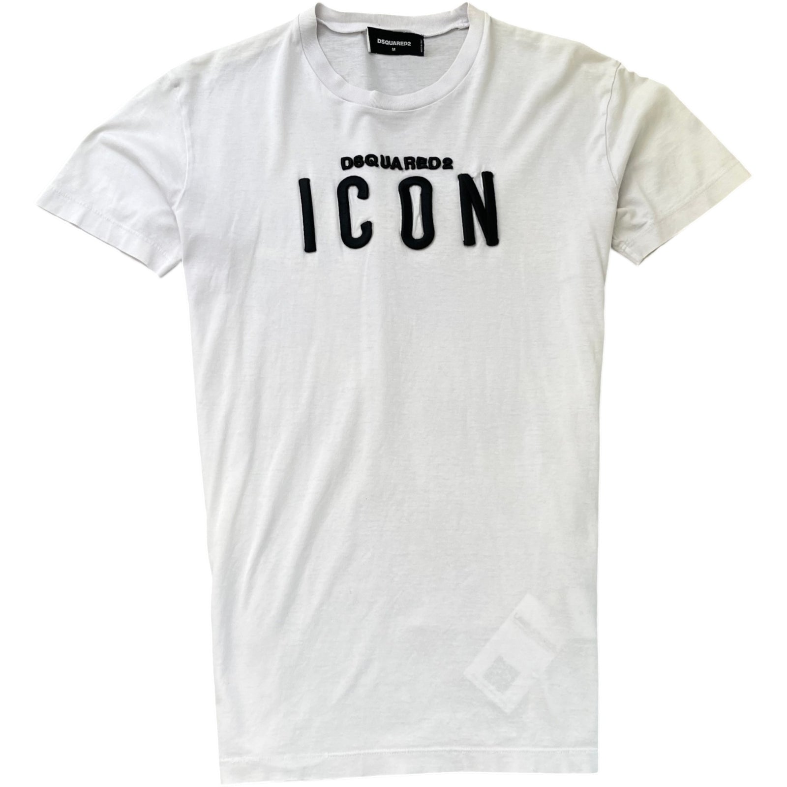 Men's Embossed Logo T-Shirt White Size M - Photo 1