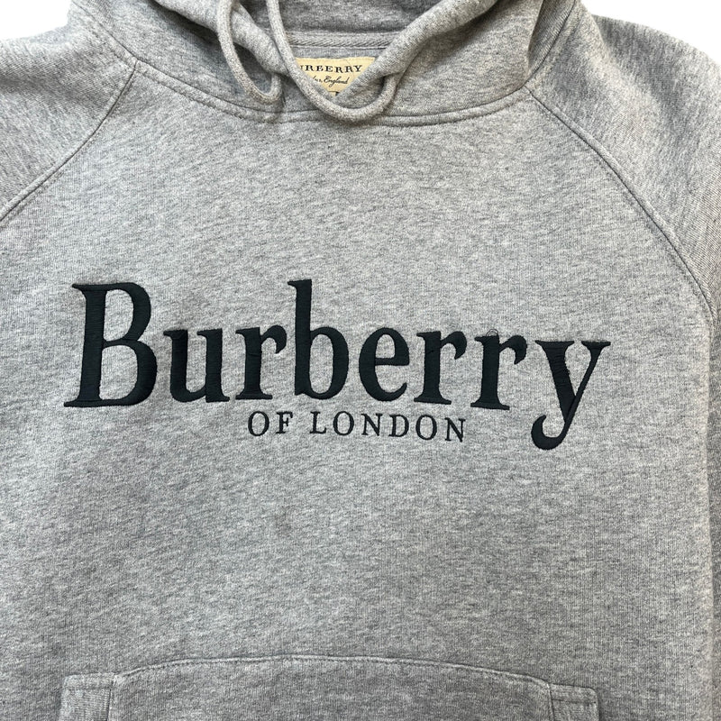 Men's Embroidered Logo Hoodie Grey Size S