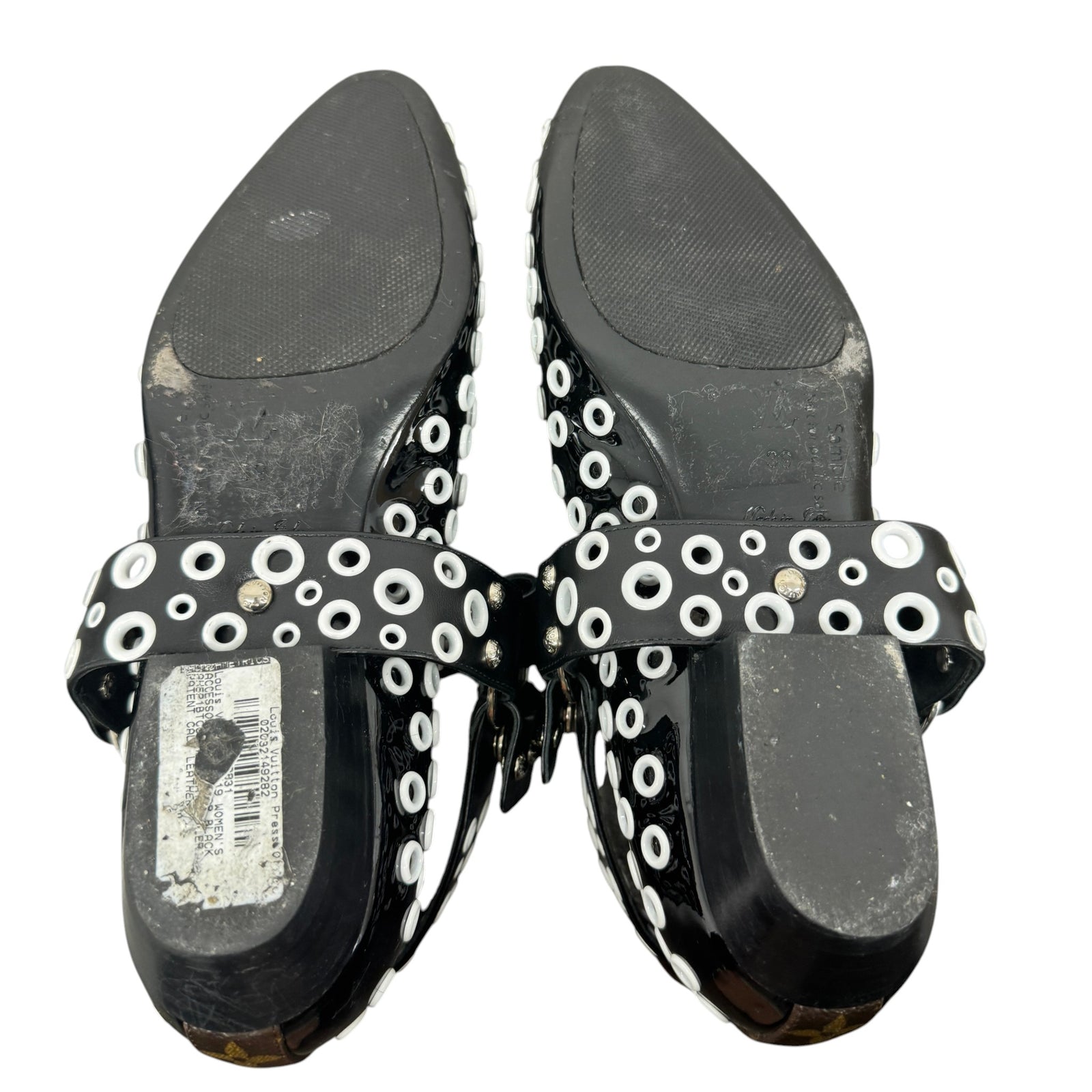 Women's Eyelet Ballet Flats Mules Black Size EU 39 / UK 6 - Photo 9