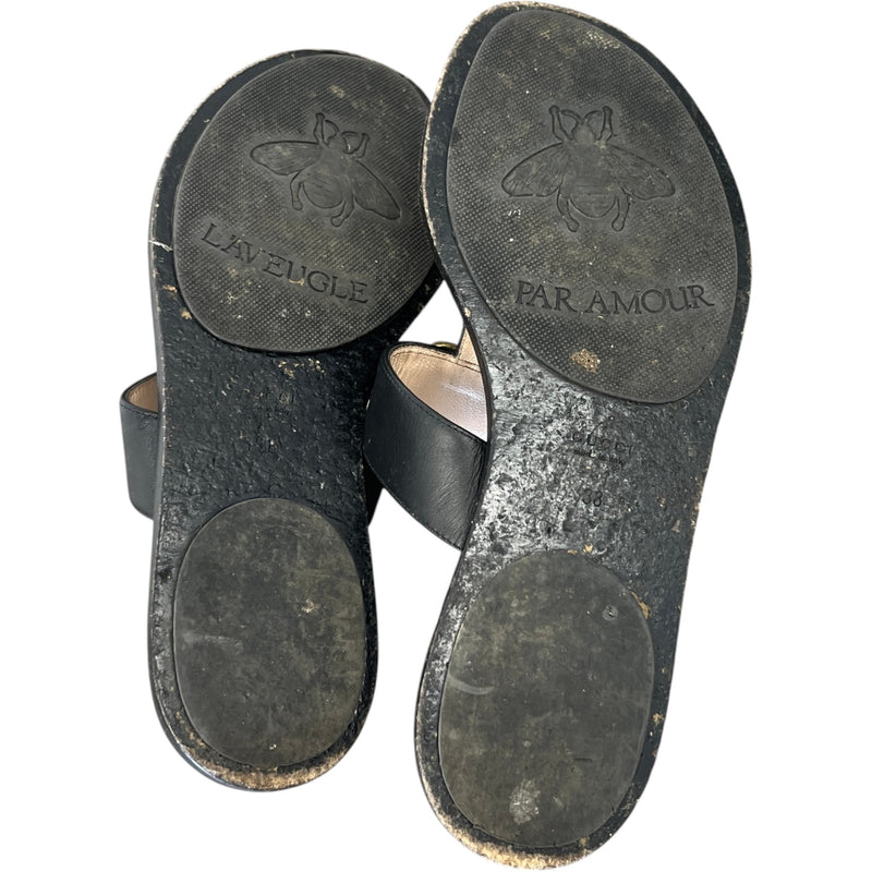 Women's Gg Marmont Sandals Black Size EU 38 / UK 5