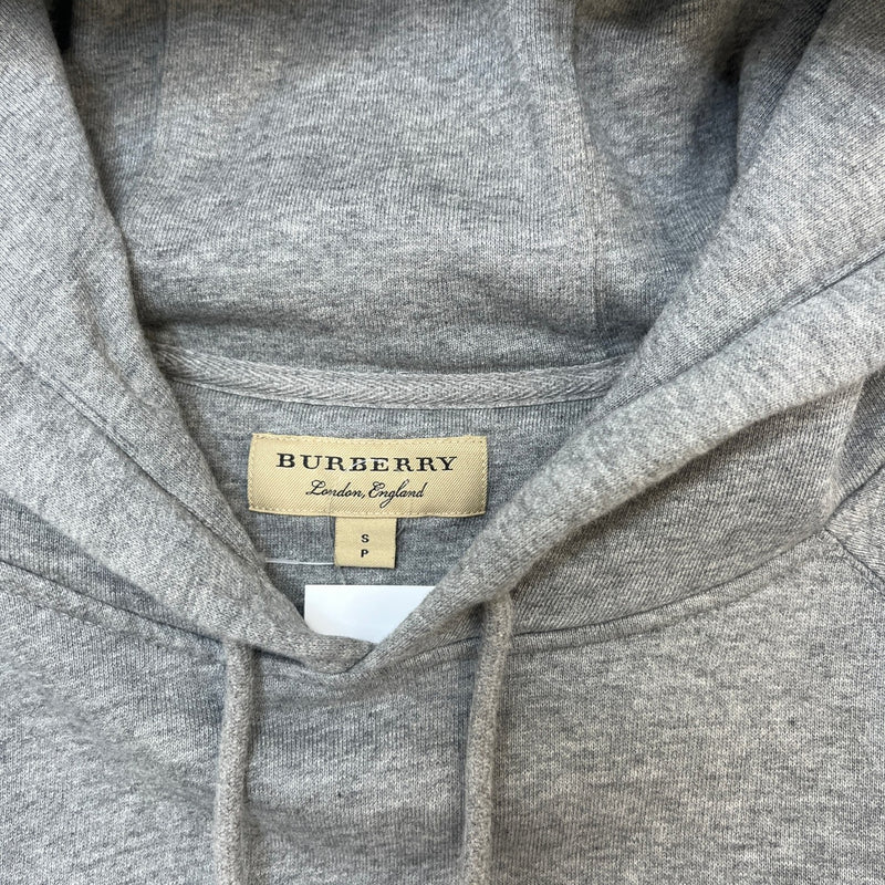 Men's Embroidered Logo Hoodie Grey Size S