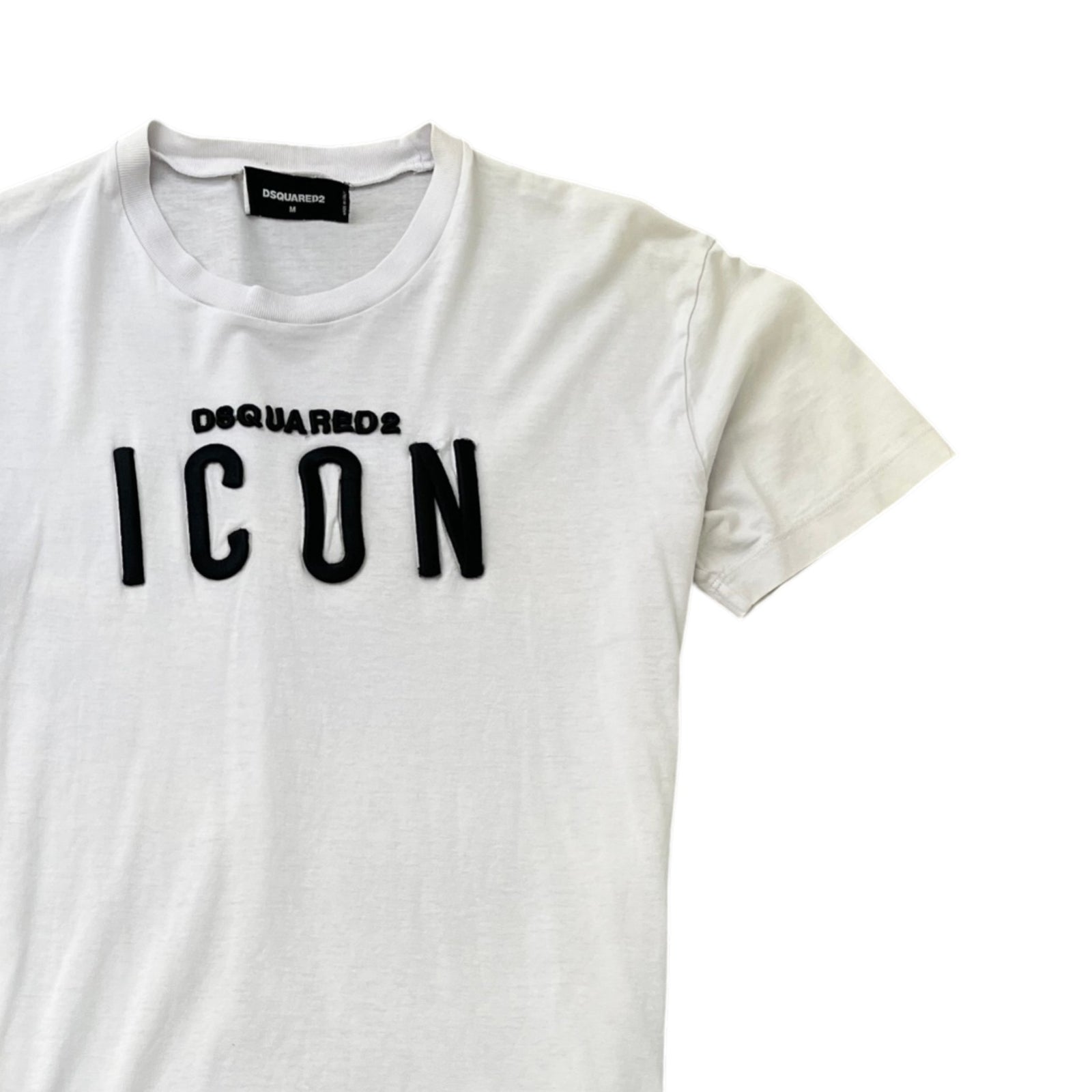 Men's Embossed Logo T-Shirt White Size M - Photo 3