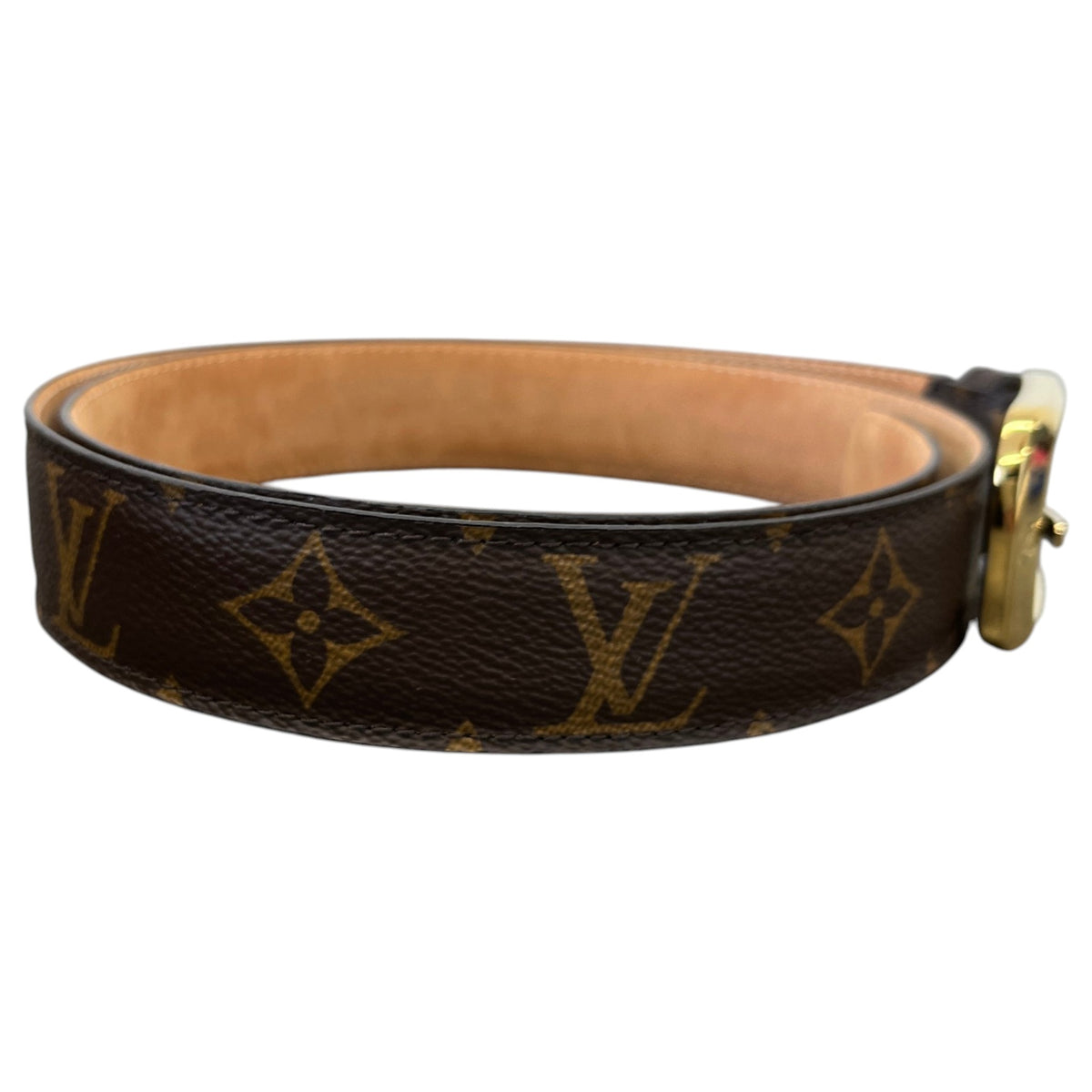 Women's Monogram Canvas Ellipse Belt Brown Size W36 - Photo 3