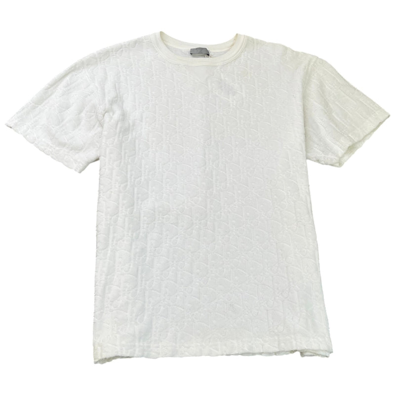 Men's Oblique Towelling T-Shirt White Size S
