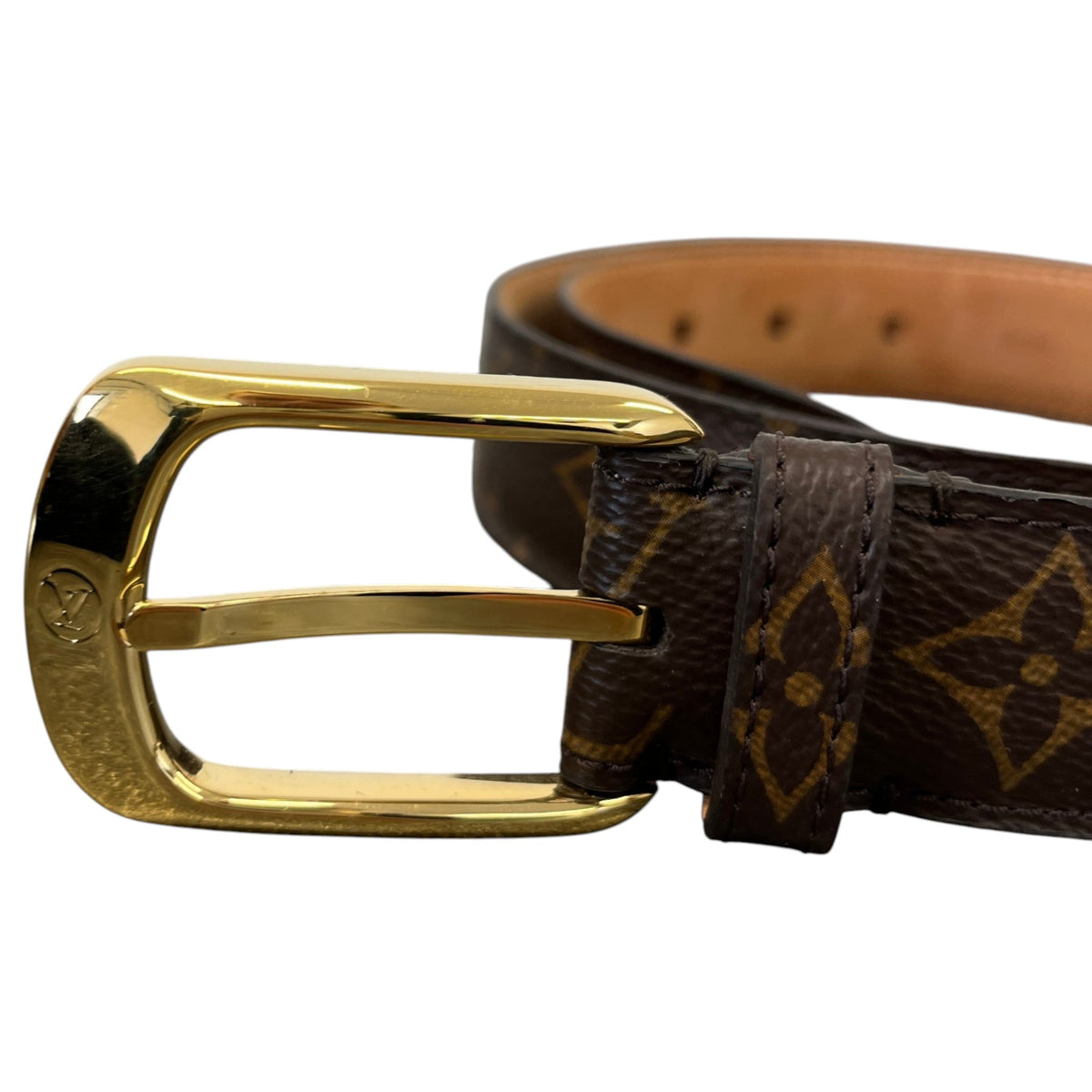 Women's Monogram Canvas Ellipse Belt Brown Size W36 - Photo 5